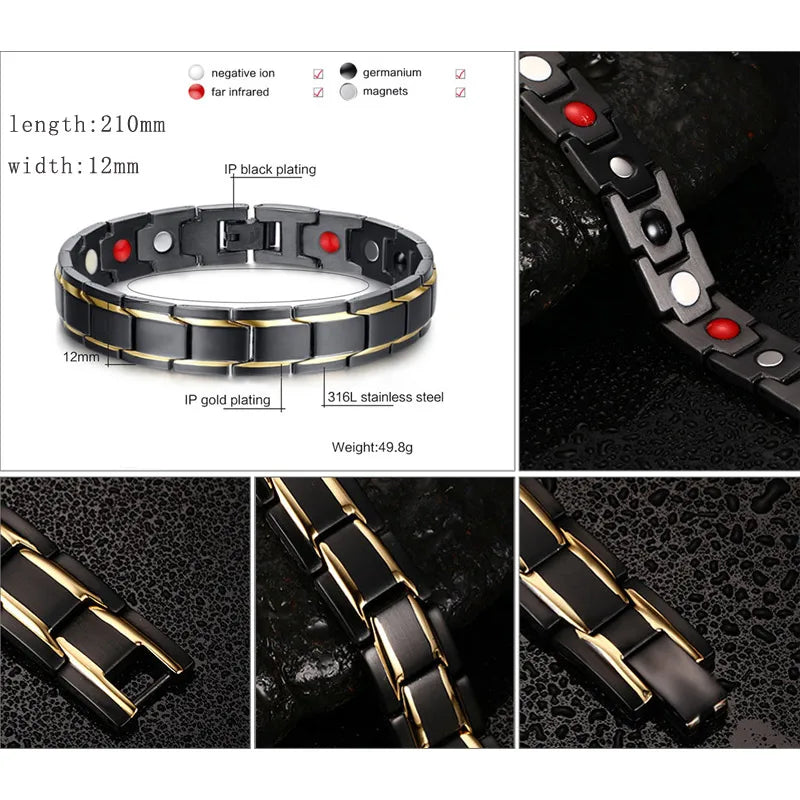 Men's Bracelet Bio Energy Healing Jewelry