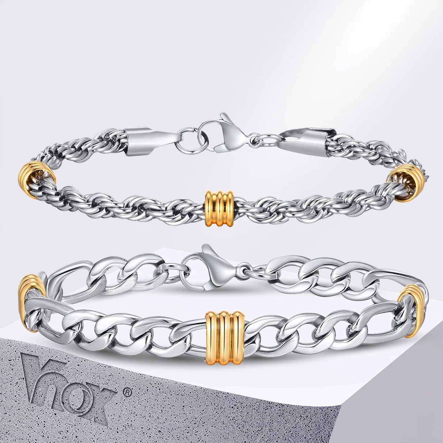 Stylish Rope Chain Bracelets with Tubes