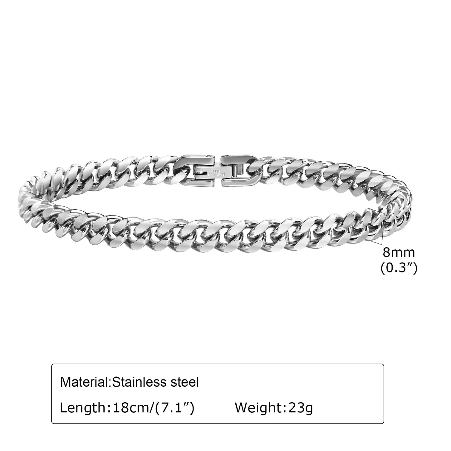 Cuban Chain Bracelets for Men Women