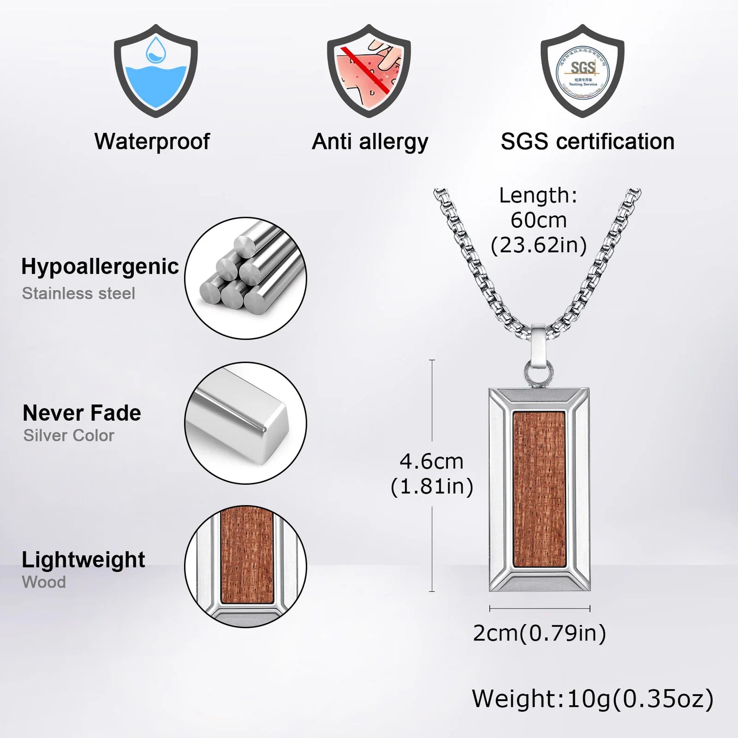 Luxury Brazil Rosewood Pendant Necklaces