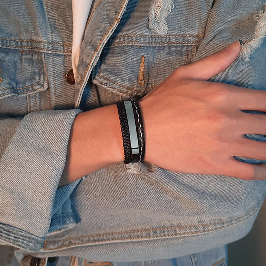 Multi-layer Leather Bracelets for Men