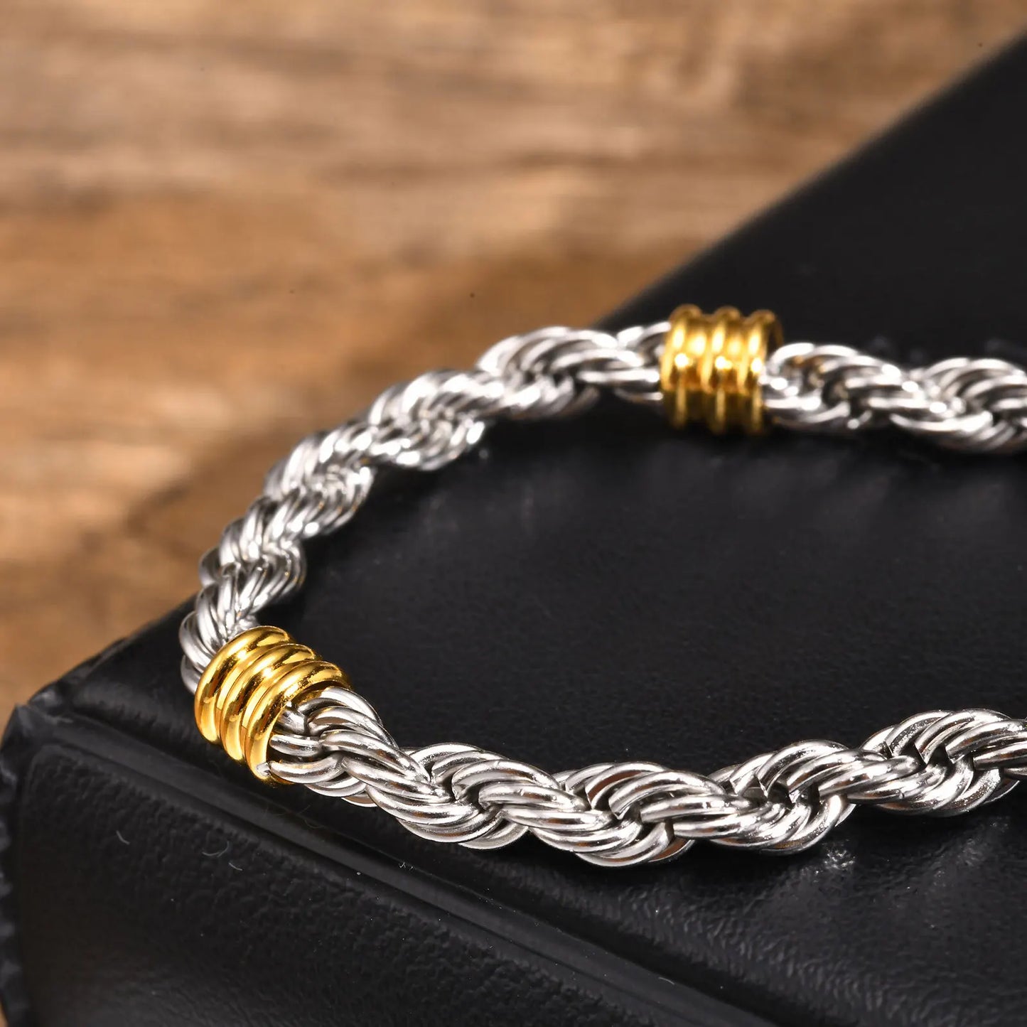 Stylish Rope Chain Bracelets with Tubes