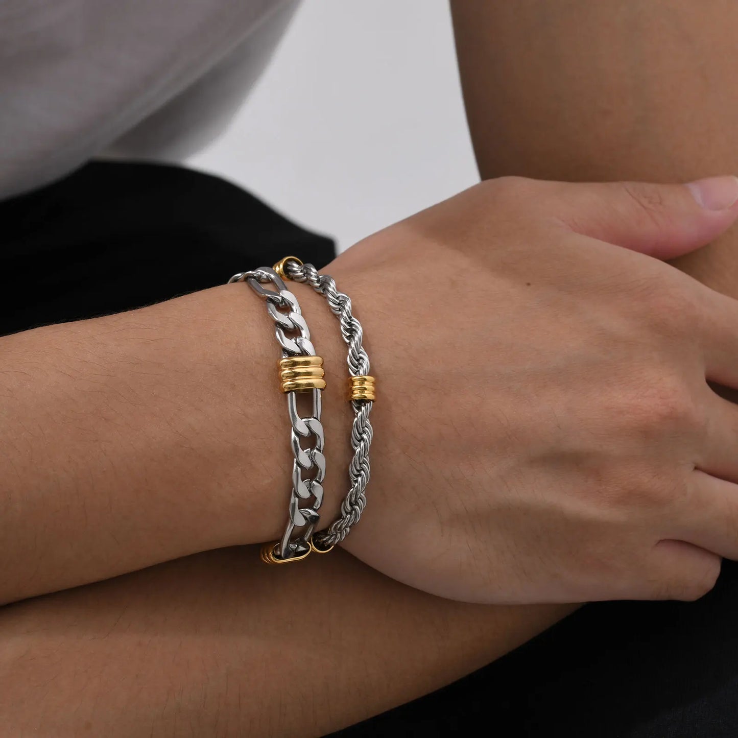Stylish Rope Chain Bracelets with Tubes