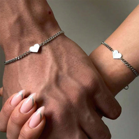 Love Heart Couple Bracelets for Men
