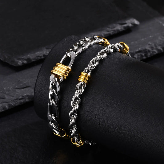 Stylish Rope Chain Bracelets with Tubes